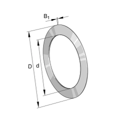 Ring mit Maßpfeilen und Beschriftungen