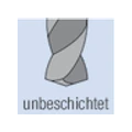 Graues, gedrehtes Objekt mit der Beschriftung „unbeschichtet“