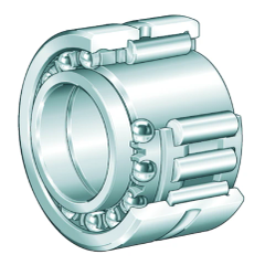Silberfarbene Kugellager-Illustration in Schnittansicht