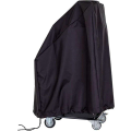 Schwarze Abdeckung über einem rollbaren Gestell