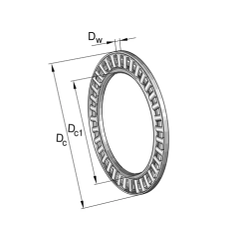 Ringförmiges Bauteil mit Messlinien und Beschriftungen