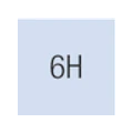 Schwarze Aufschrift „6H“