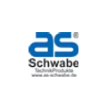 Logo mit blauem Symbol und schwarzer Schrift