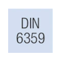 Schriftzug „DIN 6359“ in schwarzer Schrift