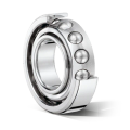 Silberfarbene Kugellager-Ringform mit sichtbaren Kugeln