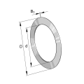 Ring mit Maßpfeilen und Beschriftungen