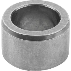 Zylindrisches Metallteil mit runder Öffnung und Vertiefung
