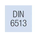 Schriftzug „DIN 6513“ auf hellem Feld