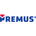 Logo mit blauem Schriftzug REMUS und rotem Symbol