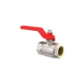 Metallisches Ventil mit rotem Hebel