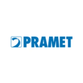 Blaues PRAMET-Logo mit Symbol links