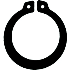 Schwarzer runder Ring mit zwei Bohrungen