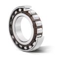 Silberner Kugellager-Ring in schräger Ansicht