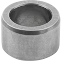 Zylindrisches Metallteil mit runder Öffnung und Vertiefung