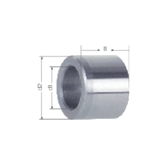 Silberfarbener zylindrischer Ring mit Innenbohrung