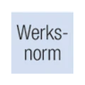 Schriftzug „Werks-norm“ in schwarzer Schrift