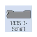 Graues Profil mit der Beschriftung „1835 B-Schaft“