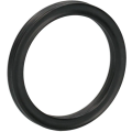 Schwarzer Ring mit runder Form in schräger Ansicht