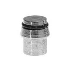 Zylindrisches Metallteil mit Gewinde und schwarzem Ring