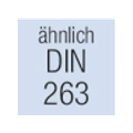 Schriftzug „ähnlich DIN 263“