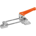 Metallspanner mit orangefarbenem Griff und Schraubmechanik