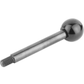 Metallstab mit Gewinde und glänzender Kugel