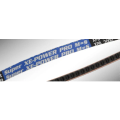 Blau-schwarzes Band mit weißer Aufschrift „Super XE-POWER PRO M-S“