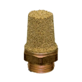 Goldfarbenes zylindrisches Bauteil mit Gewinde