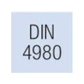 Schriftzug „DIN 4980“ auf hellem Feld