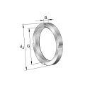 Grauer Ring mit Innengewinde und Maßpfeilen d2, G, B
