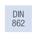 Schriftzug „DIN 862“ auf hellem Untergrund